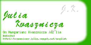 julia kvasznicza business card